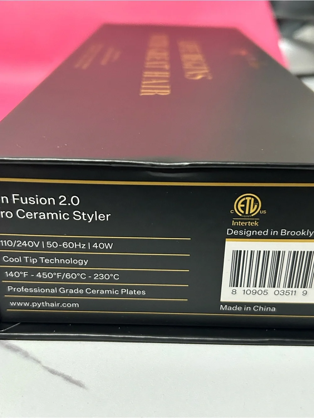 PYT Luxe Hair Ion Fusion 2.0 Pro Ceramic Styler Flat Iron Heat Tool